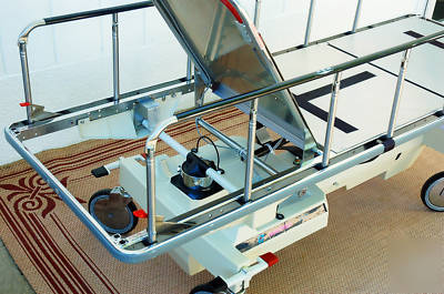 Stretcher / gurney hausted w /adj. head/ neck support 