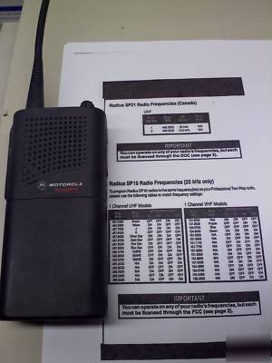 Used motorola SP10 uhf hand-held radio 