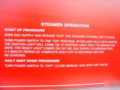 Vulcan steamer gas 2 compts on 24'' cabinet