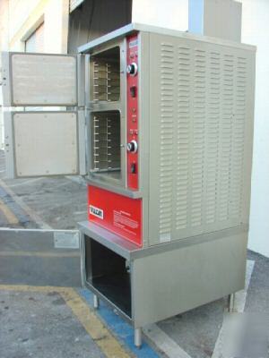 Vulcan steamer gas 2 compts on 24'' cabinet