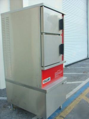 Vulcan steamer gas 2 compts on 24'' cabinet