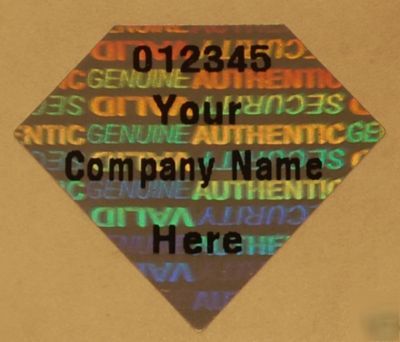 1000 custom print tamperproof hologram security labels
