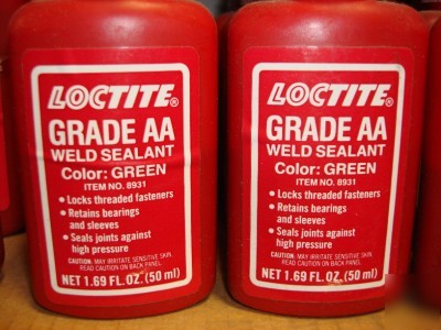 2-1.69OZ loctite grade aa weld sealant green 08931