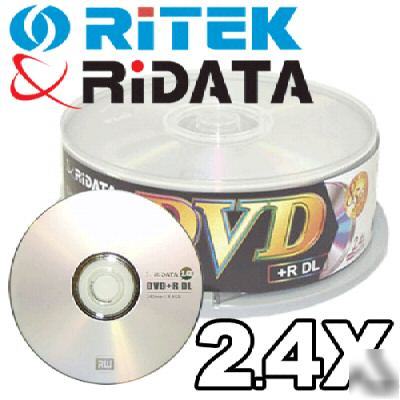25 ritek ridata 2.4X dvd+r double dual layer blank disk