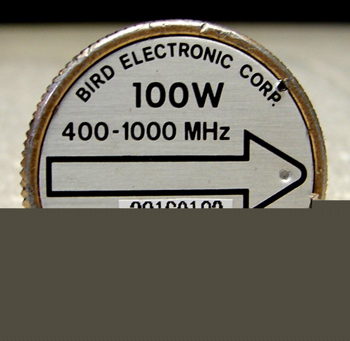 Bird 100 watt slug for rf power meters .4-1GHZ 100E