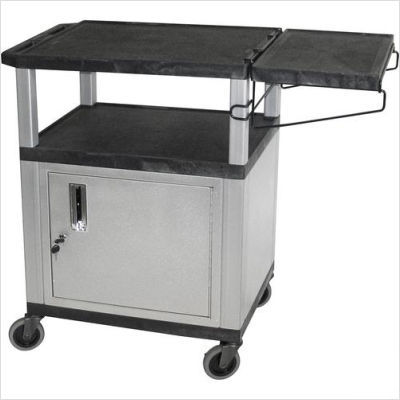 H. wilson coffee cabinet cart with side shelf
