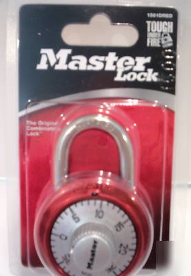 Master lock red combination lock 1561DRED - bnip