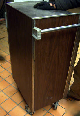3 stainless bus carts enclosed rolling cabinet cart