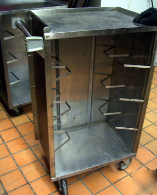 3 stainless bus carts enclosed rolling cabinet cart