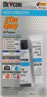 Devcon 2 ton clear high strength epoxy 1 oz ships free