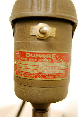 Dumore high speed sensive drill precision vintage press
