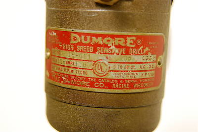 Dumore high speed sensive drill precision vintage press