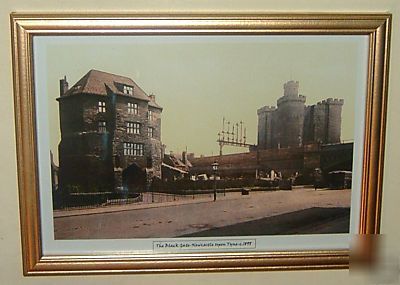 New black gate castle stylishly framed victorian picture