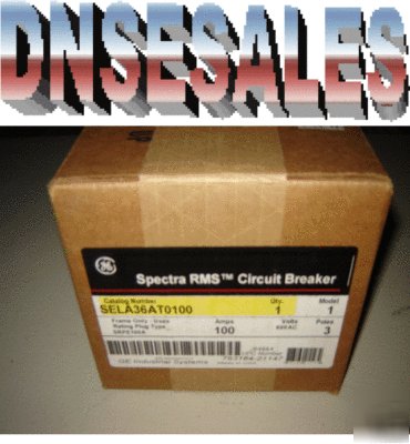 New ge circuit breaker SELA36AT0100 100 amp breaker 