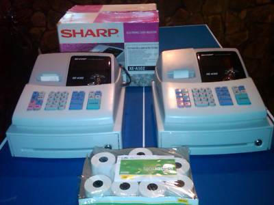 New lot of (2) sharp xe-A102 cash registers