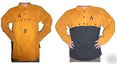 Welding leather cape sleeve (a) kevlar thread sz l 58
