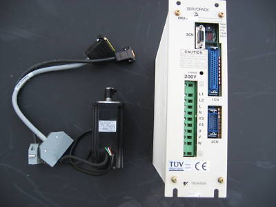 Yaskawa 400 w servo motor w/ driver for cnc, etc.