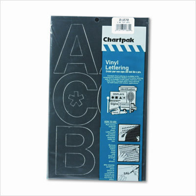 Press-on vinyl uppercase letters, 3 high, black