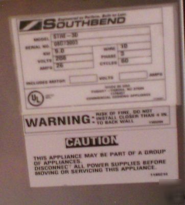 Sunbeam strato steam covvection steam oven # stre-3D