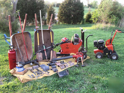 Tygar landscape concrete curbing equip, trailer ,misc 