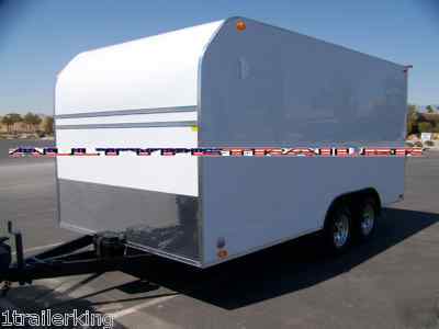 16' enclosed motorcycle atv toy hauler utility trailer