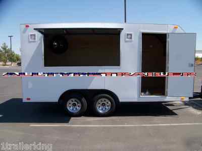 16' enclosed motorcycle atv toy hauler utility trailer
