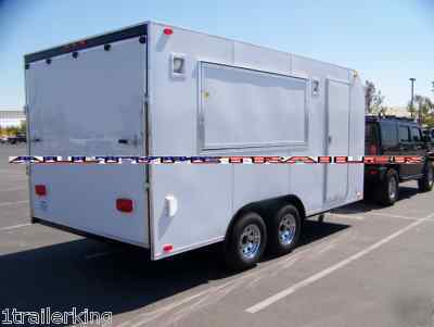16' enclosed motorcycle atv toy hauler utility trailer