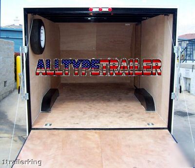 16' enclosed motorcycle atv toy hauler utility trailer