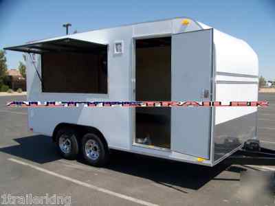 16' enclosed motorcycle atv toy hauler utility trailer