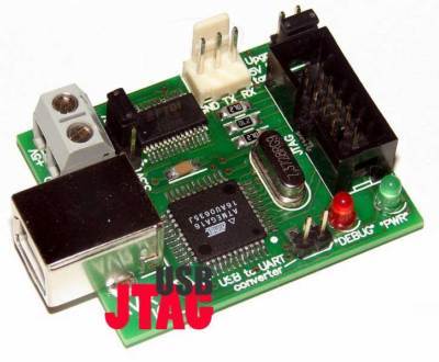 3..5V atmel avr jtag programmer debugger with usb/uart