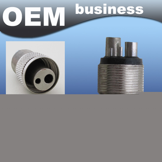Dental handpiece tubing adapter M4 to B2 holes 4 to 2