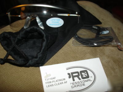 Mcr triwear metal, clear lens, anti-fog safety glasses