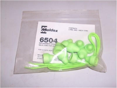 Moldex replacement pods and neck cord 6504