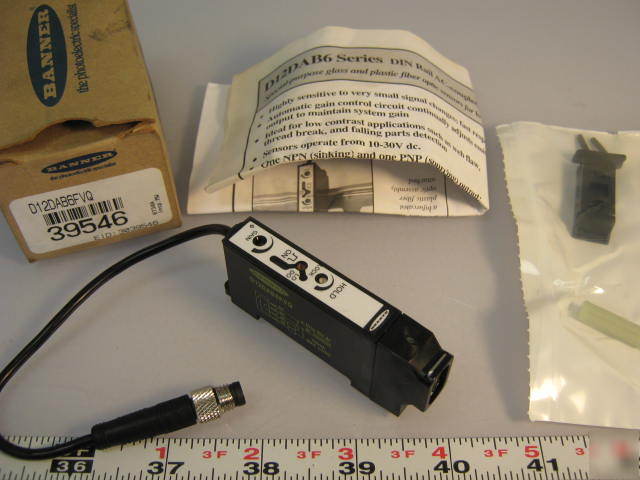 New banner glass fiber optic sensor D12DAB6FVQ (39546)