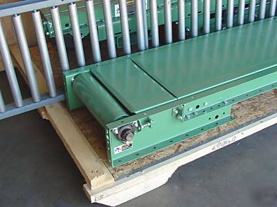 Roach 350SB slider bed belt 14' conveyor + 10 ft roller