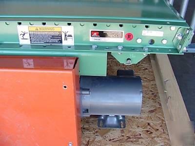 Roach 350SB slider bed belt 14' conveyor + 10 ft roller