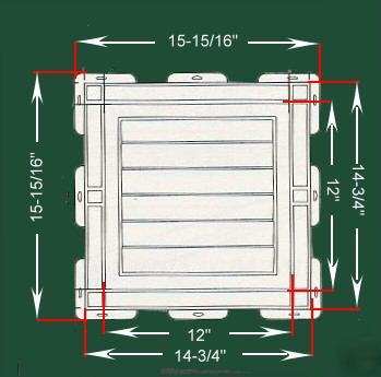 Vinyl siding gable vent 12
