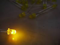 100,5MM diffused yellow flash blink 3V-12V car led,YYF5