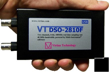 2X100MHZ pc usb oscilloscope, spectrum analyzer, meter