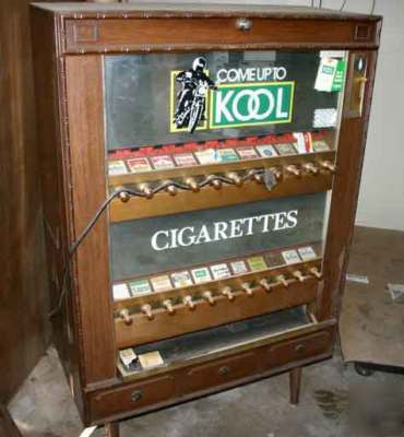 4 pop machines, 8 snack machines, 1 cigarette machine