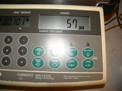 And hd-30KB counting scale 60 lb capacity x 0.01 lb ex.