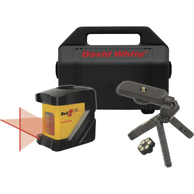 David white indooroutdoor self-level cross line laser