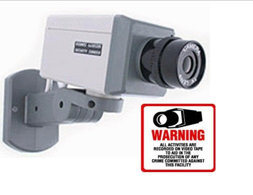 Fake dummy surveillance security camera scan & motion