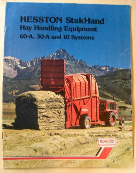 Hesston stakhand hay handling equipment brochure