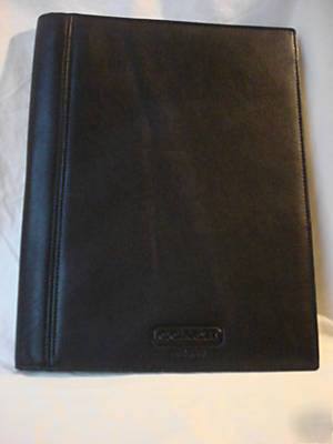 Nwt coach portfolio planner organizer blk leather 1804