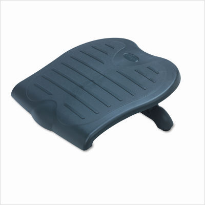 Solesaver footrest, black, 14W x 18D x 2-1/2 to 4-1/2H