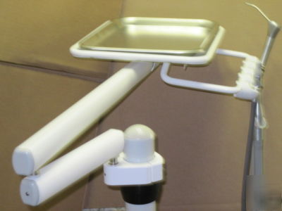 Telescoping arm w/tray holder & dental vacuum package