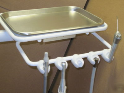 Telescoping arm w/tray holder & dental vacuum package
