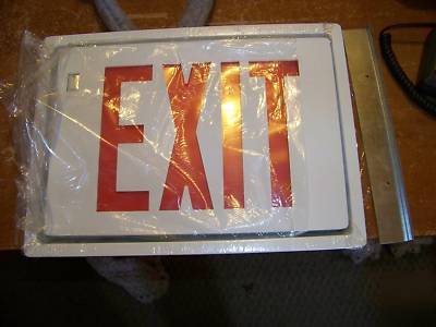  lithonia lighting lre s w 1 r lrd exit sign alum*
