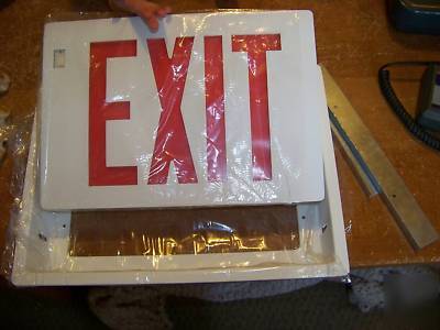  lithonia lighting lre s w 1 r lrd exit sign alum*